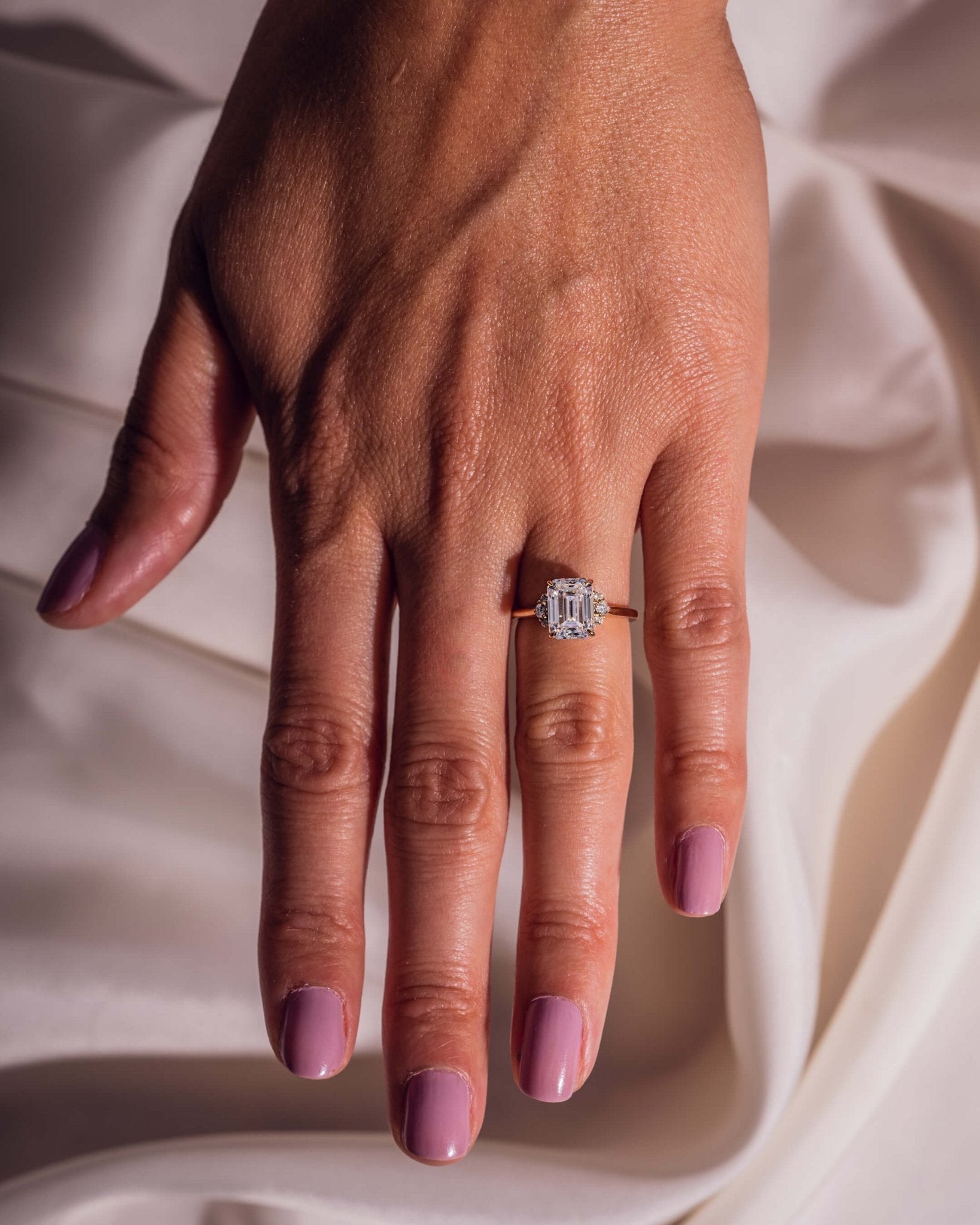 Cushion Hidden Halo Lab Grown Diamond Engagement Ring